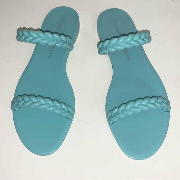 Stuart Weitzman Braida Sawyer Jelly Sandal in Turquesa - Picture 1 of 5